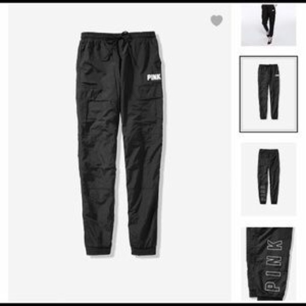 Victoria secret pink nylon cargo jogger